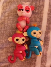 WowWee Fingerlings Interactive Toys Monkey Bear Lot of 3