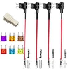 Gebildet 12V-24V Small Add-a-Circuit Fuse Tap, ATM Small Piggy Back Blade Fus...