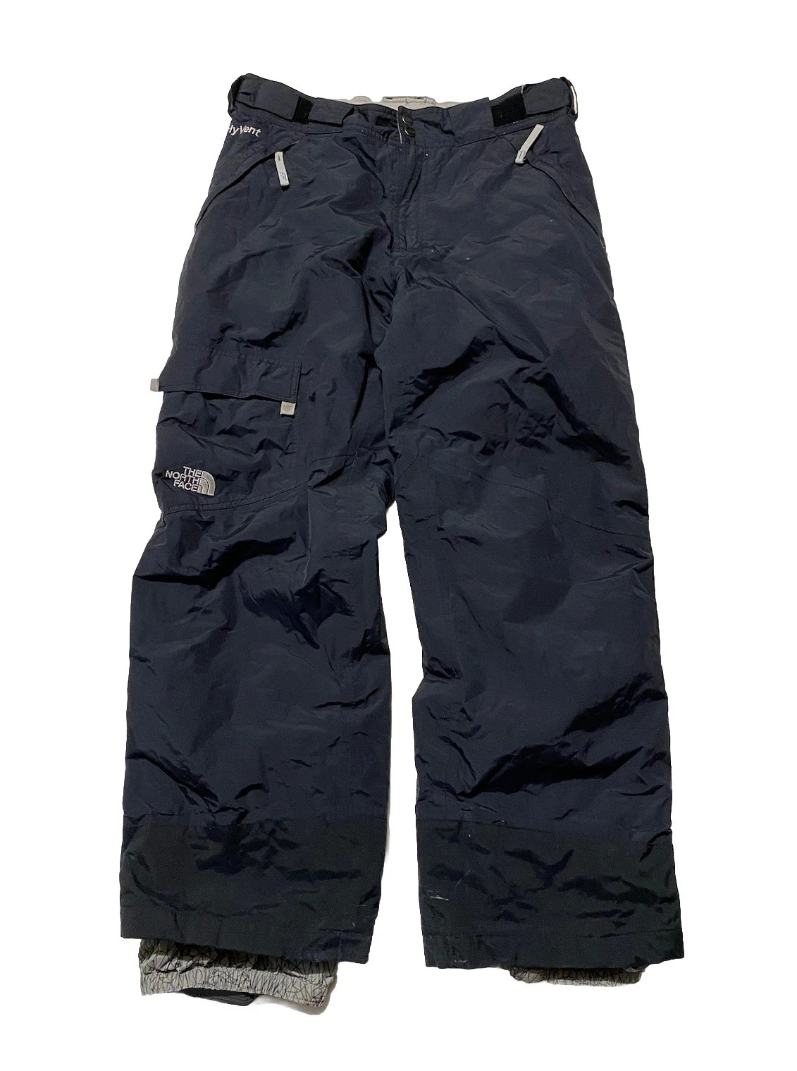 The North Face HyVent Snow Pants Womens Large Black Adjustable Waterproof Cargo