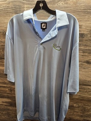 FootJoy Polo Shirt Mens XL Blue Making The Turn Golf Performance Nwot
