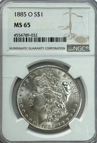 1885-O Morgan Dollar, MS 65 NGC, NR