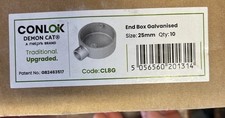 Conduit 25mm End Box Conlok Galv Metal Electrical Conduit
