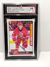 Sebastian Aho - 2016-17 O-Pee-Chee - Rookie Card - #687 - KSA 10. rookie card picture