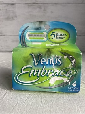 4 Gillette Venus Embrace Razor Blades Refills Cartridges Moisture Ribbon 5 Blade