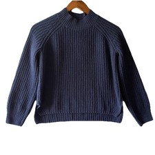 Old Navy Ribbed Pullover Sweater Girls Medium 8 Navy Blue Nautical Casual