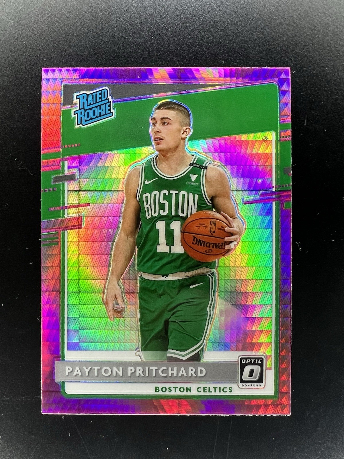 2020-21 Optic #176 Payton Pritchard Rated Rookie Hyper Pink Prizm RC Celtics