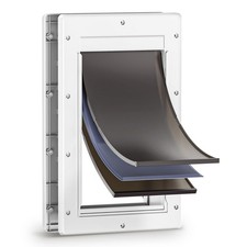 3-Flap Dog Door, Doggy Doggie Door, Cat Door for Install in Interior and Exte...