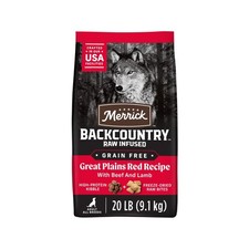 Merrick Backcountry Grain Free Dry Adult Dog Food Kibble With Freeze Dried Ra...