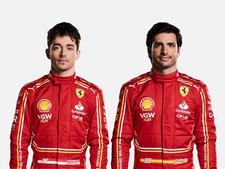 Tuta da corsa 2024 F1 Charles Leclerc & Carlos Sainz 2024 F1 Ferrari Racing Suit