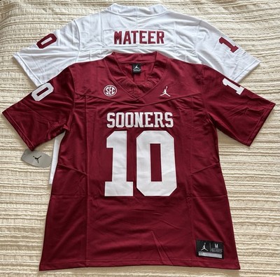 NEW John Mateer Oklahoma Sooners #10 Jersey! SHIPS SAME DAY!