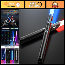 Double-Bladed Lightsaber Set, 4 Sound Fonts, 20 RGB Colors, 40" Metal Hilt, Cosp