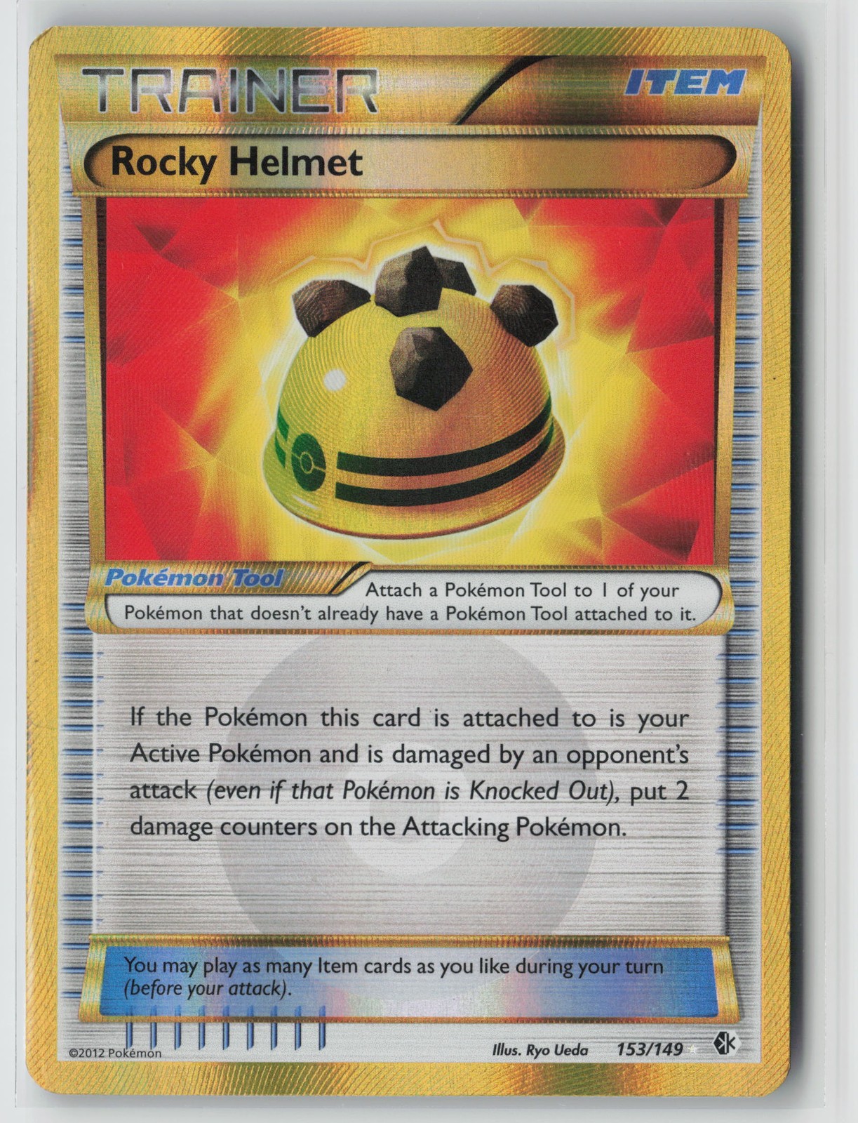 Rocky Helmet (Secret) 153/149 Boundaries Crossed Secret Rare MP Holo