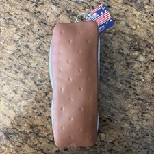 Sunny Days Squishy Ice Cream Sandwich Gel Squeeze Toy, Non-Toxic, Brown/White