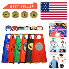 Satin Superhero Capes Set for Boys - Christmas Dress-Up Gift, Ages 3-10