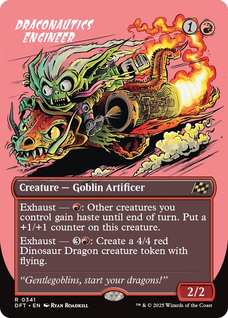 Draconautics Engineer (Borderless) - Foil - NM - Magic - 341 - Rare - DFT - A...