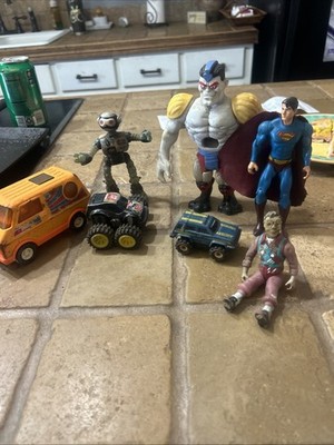 Fugitoid Robot Vintage Superman Stomper Toy Lot