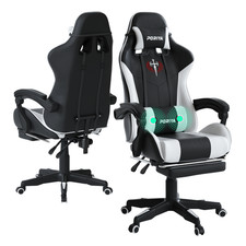PORIYA Swivel Gaming Chair PU Leather Home Office Chair Sports PC Computer Chair