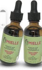 MIELLE Organics Rosemary Mint Scalp Hair Strengthening Oil w/ Biotin 2oz 2PK