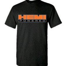 NEW HEMI POWERED MENS BLACK SHORT SLEEVE TEE SHIRT MOPAR 99445