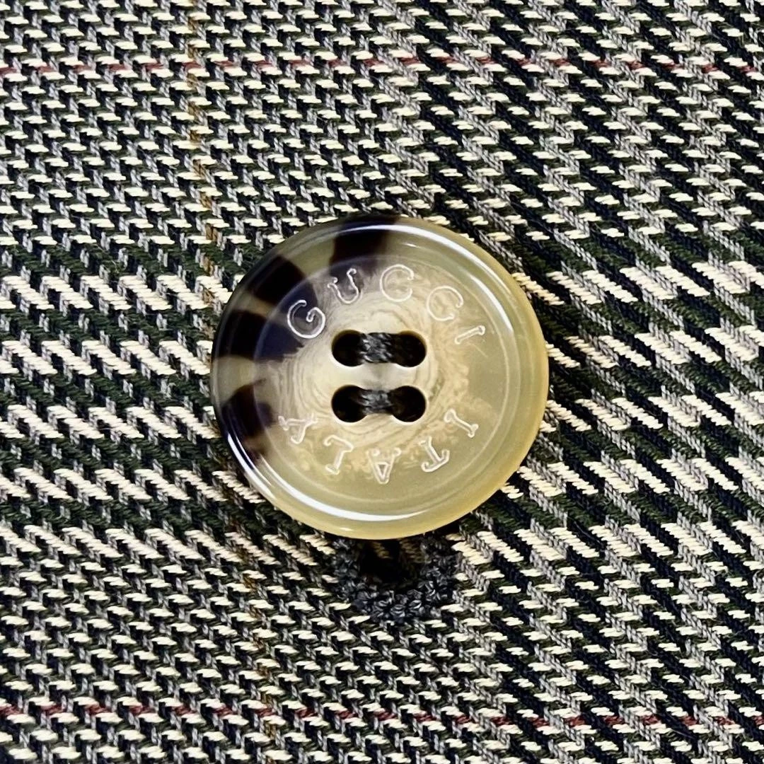 Giacca Gucci Glen Check Blazer L Tom Ford epoca sartoriale beige cotone usatom