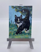 ACEO Original Art Card- “Wandering Cat” 2.5 x 3.5in