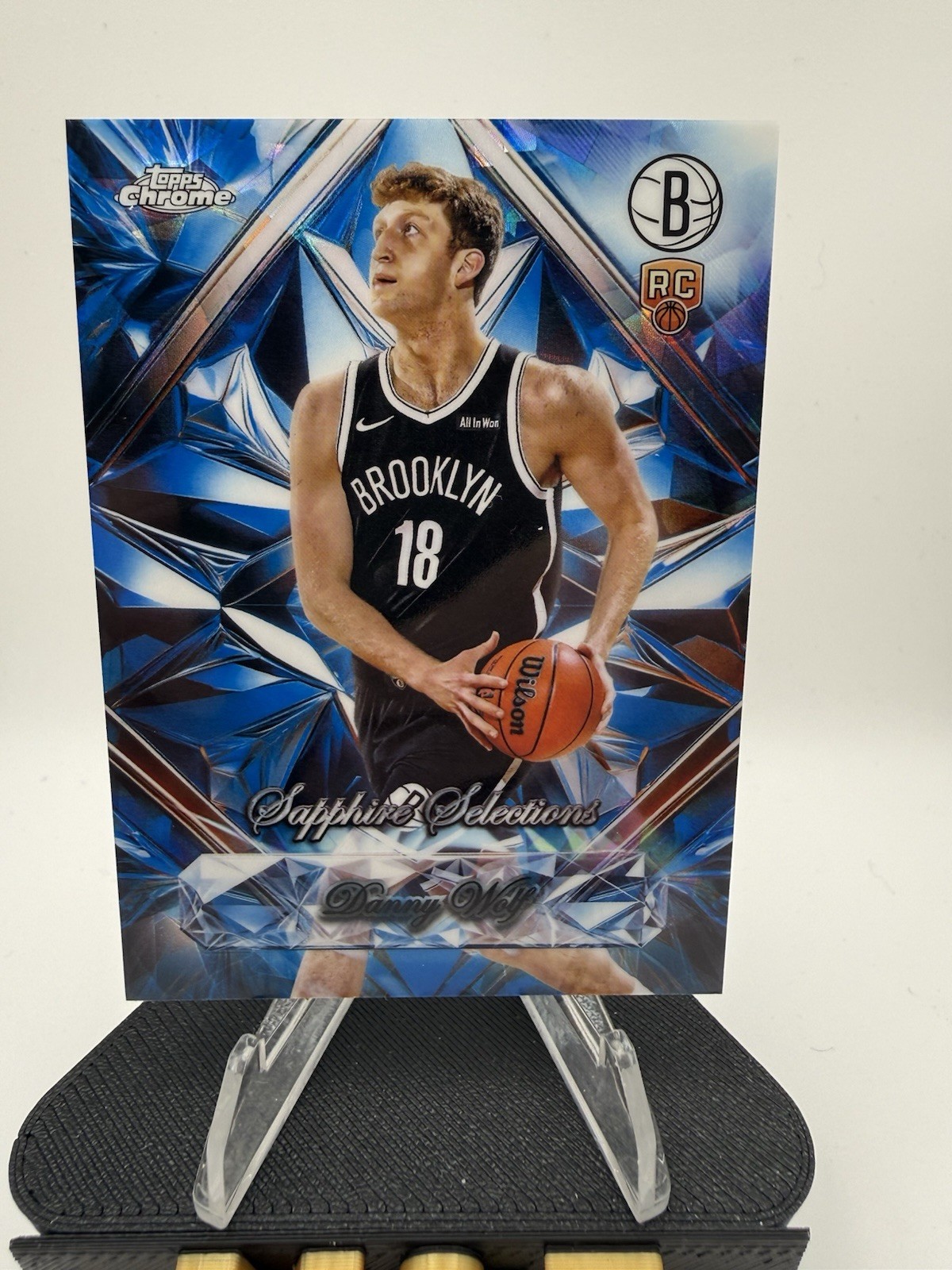 2025-26 Topps Chrome Sapphire Danny Wolf RC Sapphire Selections SS-19