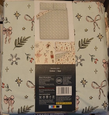 NEU NUSSKNACKER SOLDAT BALLERINA WEIHNACHTEN FESTLICH KING SIZE BETTWÄSCHESET WARM