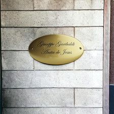 Insegna In Ardesia 30 Cm X 30 Cm, Grande Targa Personalizzata Incisa Al Laser - Italia - Foto 5