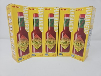 [5 PACK] Tabasco Habanero , Habanero Sauce, Spicy Hot Sauce [5 OZ Each]