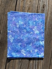 1 Yard Fabric - Fabric Traditions, 2008 - Blue Purple With Butterflies