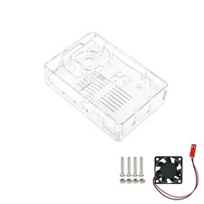 Raspberry Pi 4 Model B Clear Case Enclosure Box Cooling Fan