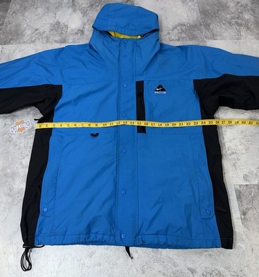 VINTAGE 1997 NIKE ACG BLUE STORM FIT HOODED WINDBREAKER JACKET 90s
