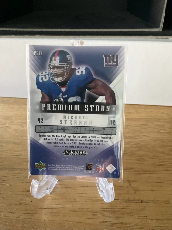 2004 Upper Deck Diamond Collection #PS14 Michael Strahan Premium-Stars - Image 2 of 2