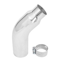 5 In 7 Out Diesel Exhaust Chrome Turndown Elbow Tip 23 Long With Clamp