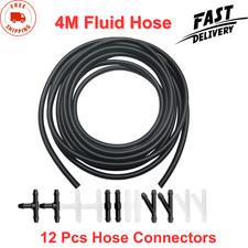 Windshield Washer Hose Kit 4 Meter Washer Fluid Hose 12 Pcs Hose Connectors