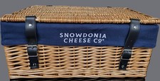 Snowdonia Cheese Company Wicker Picnic Hamper Basket. EMPTY.  48 x 31 x 20 cm