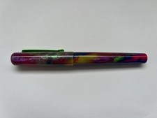 New Hinze Fountain Pen Company Rainbow Lorikeet Broad Nib Neon Writing Handmade