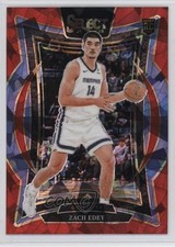 2024-25 Panini Select Concourse Red Cracked Ice Prizm Zach Edey #98 06l5