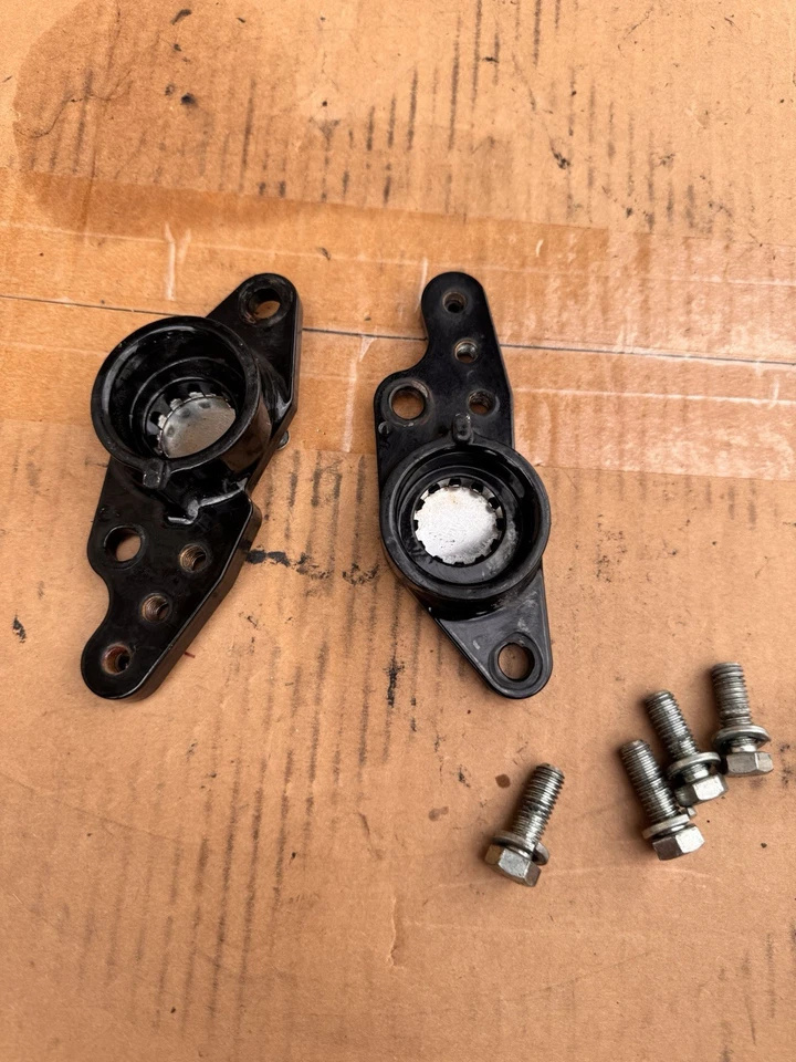 2006 Harley Davidson street glide OEM Rear Fork Brackets Peg Mounts - Image 2 of 4