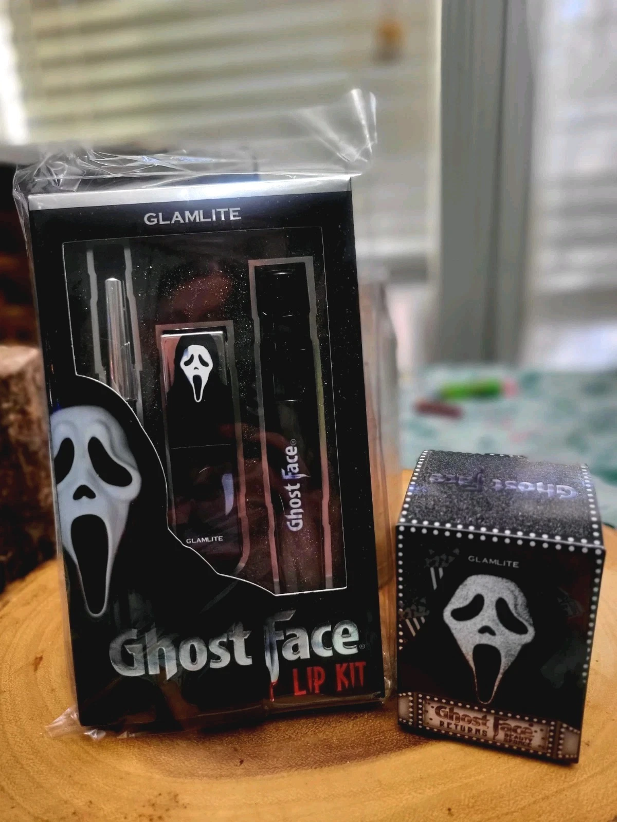 NEW Glamlite Ghost Face Lip Kit Trio with beauty sponge! RARE! Limited!