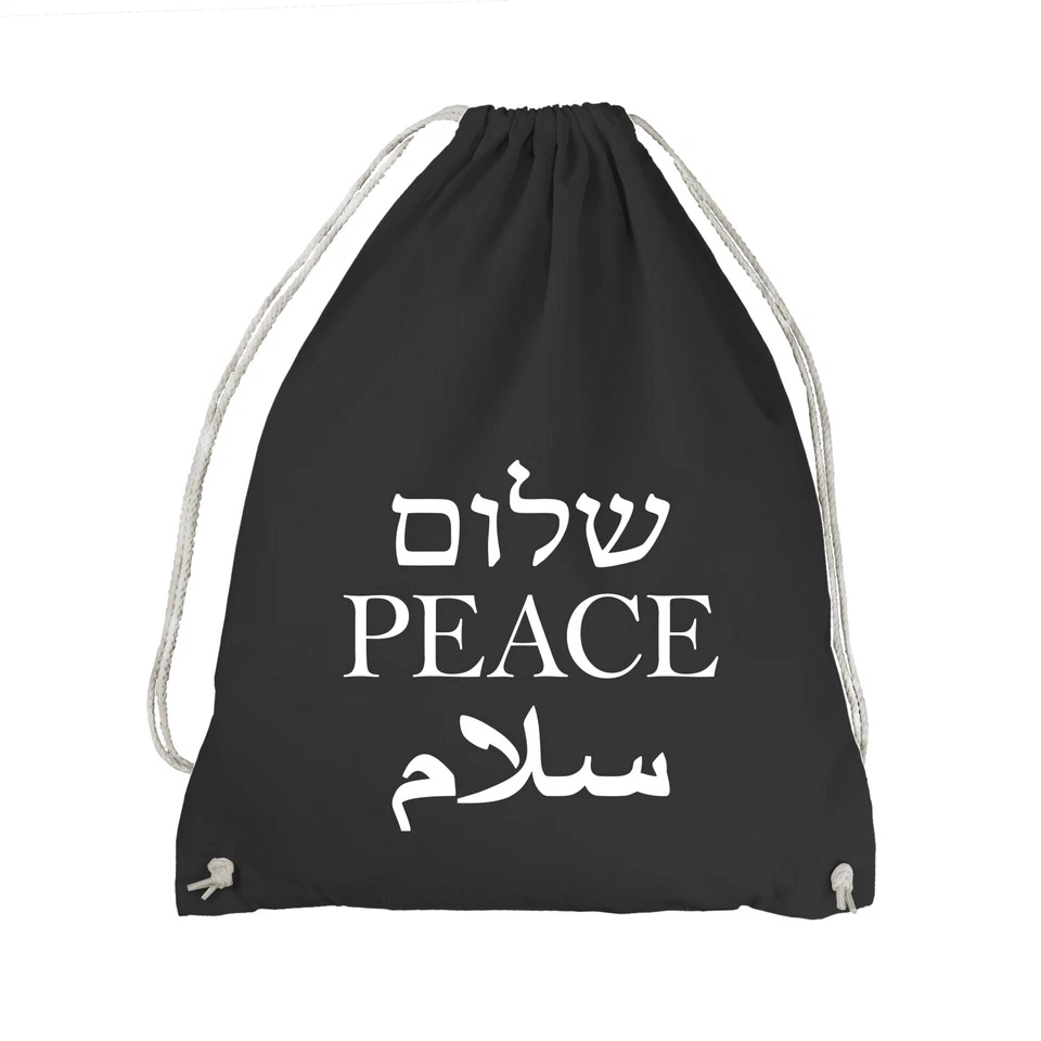 ABSENDA Peace Turnbeutel - Salam Schalom Jay Frieden Tour Z Arabic