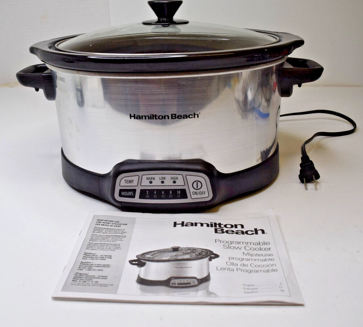 Hamilton Beach Crock Pot Slow Cooker 5 Quart Model # 33453 Tested