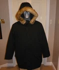 BNWT LEVIS Woodside Fur Lined Hood Utility Parka Jacket, Jet Black XL RRP £160