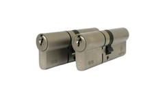 KA Pair Carl F 3 Star High Security Anti Snap Euro Cylinder with 6 keys