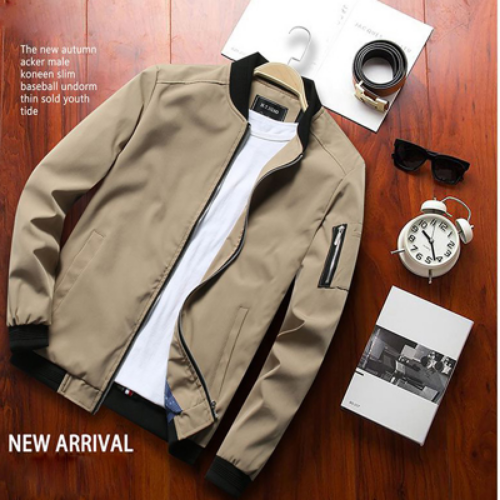 Herren Bomber Reißverschluss Jacke Männer Freizeit Streetwear Hip Hop Slim Fit Baseballmäntel - Bild 18 von 18