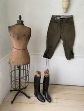 Vintage Cropped Pants Thick Ribbed Cotton Men's Riding Breeches Circa 1920s