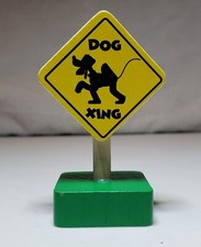 Melissa  Doug Disney Replacement Wooden Crossing Sign Pluto Xing