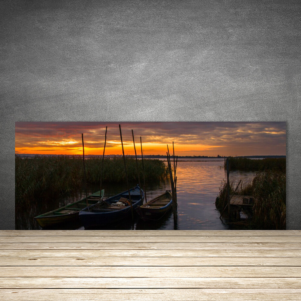Crédence de cuisine en verre trempé 125x50 cm au design marin premium