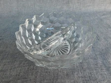 FOSTORIA AMERICAN CLEAR 2056 DIVIDED BOWL SPLIT NUT RELISH