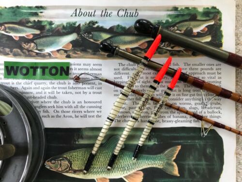 TRADITIONAL HANDMADE SWAN QUILL CHUBBER FLOATS SET RED